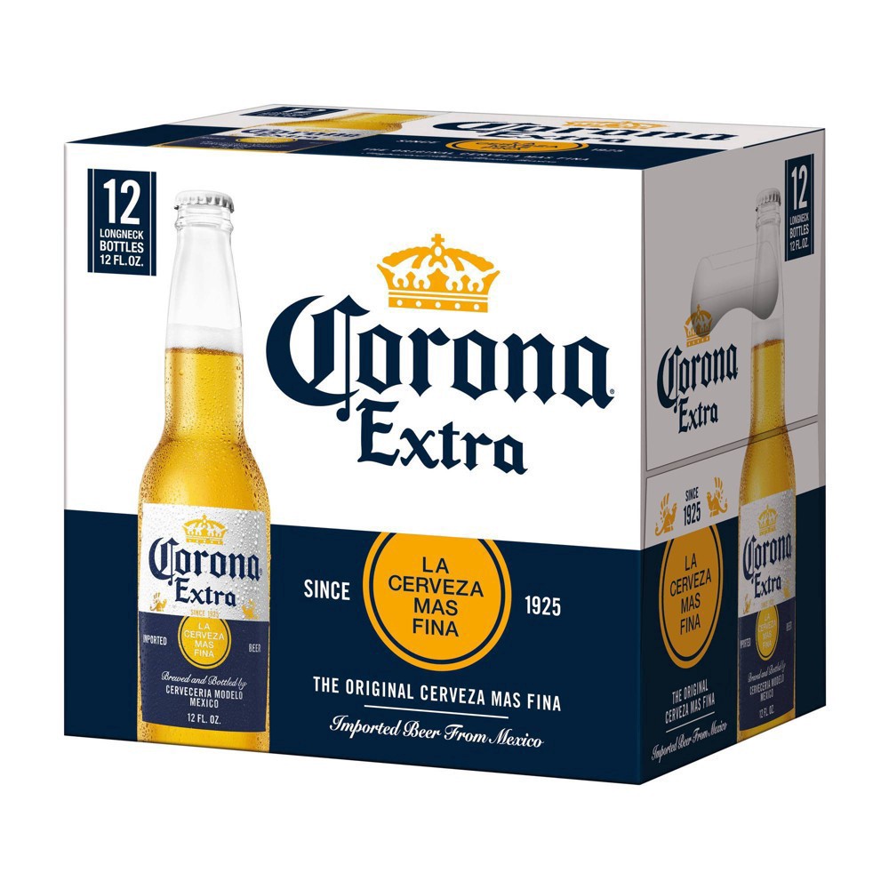 slide 11 of 98, Corona Extra Lager Mexican Beer Bottles, 12 ct; 12 oz
