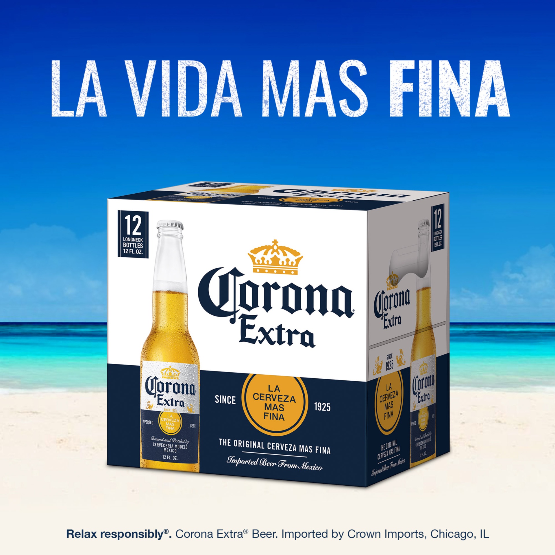 slide 4 of 7, Corona Extra Mexican Lager Beer, 12 ct; 12 oz