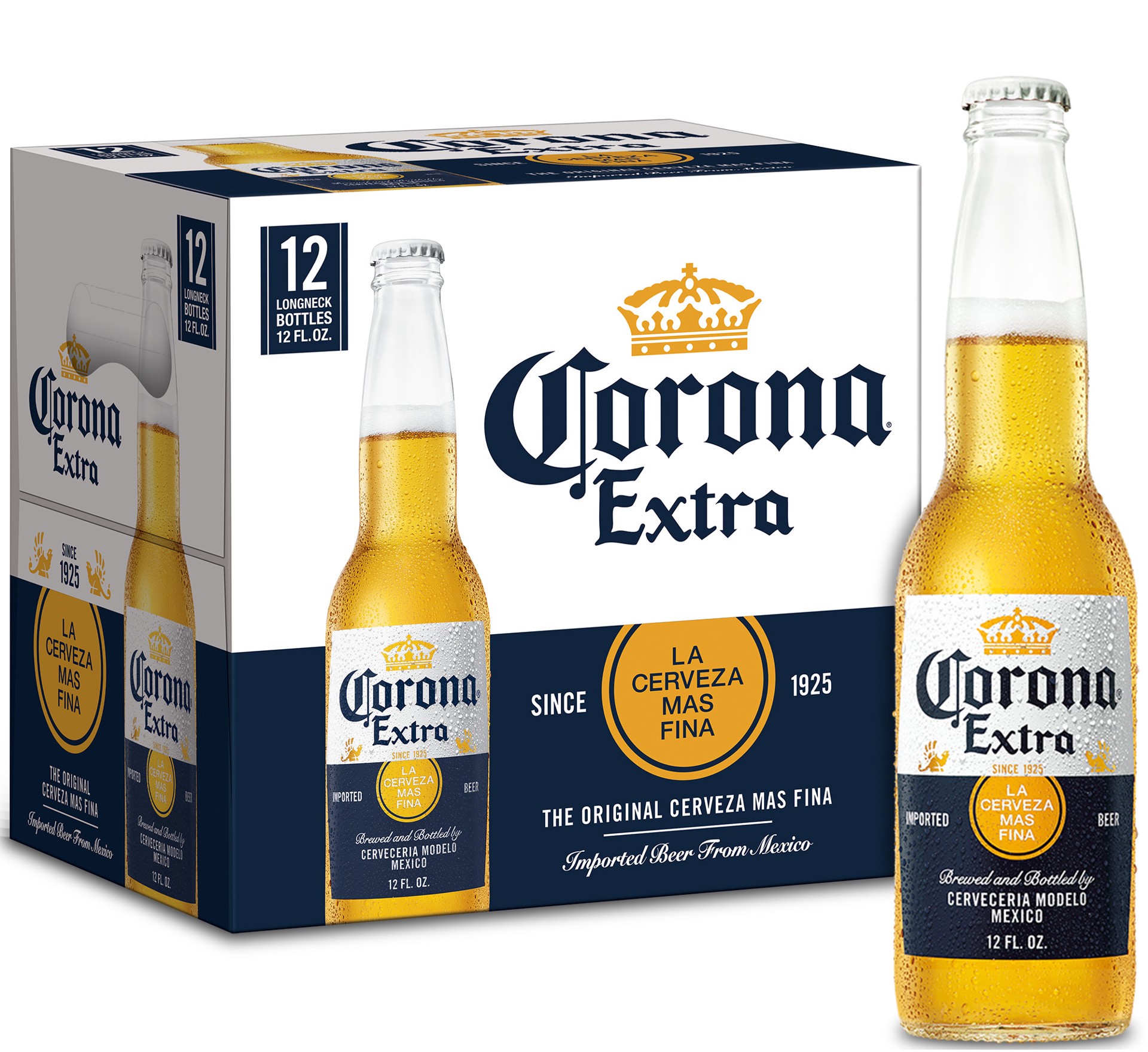 slide 1 of 98, Corona Extra Lager Mexican Beer Bottles, 12 ct; 12 oz