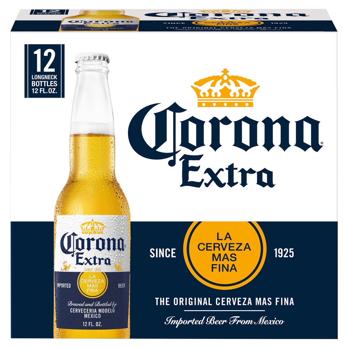 slide 1 of 98, Corona Extra Mexican Lager Import Beer, 12 pk 12 fl oz Bottles, 4.6% ABV, 144 fl oz