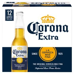 Corona Extra Mexican Lager Beer, 12 pk 12 fl oz Bottles, 4.6% ABV