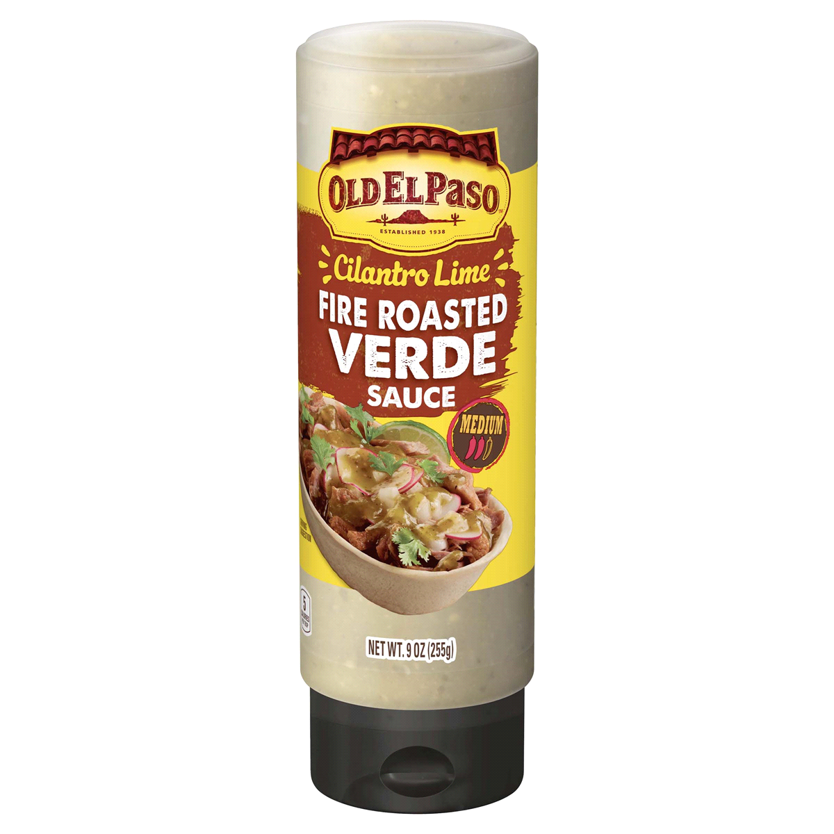 slide 1 of 1, Old El Paso Verde Sauce Fire Roasted Cilantro Lime Medium, 9 oz