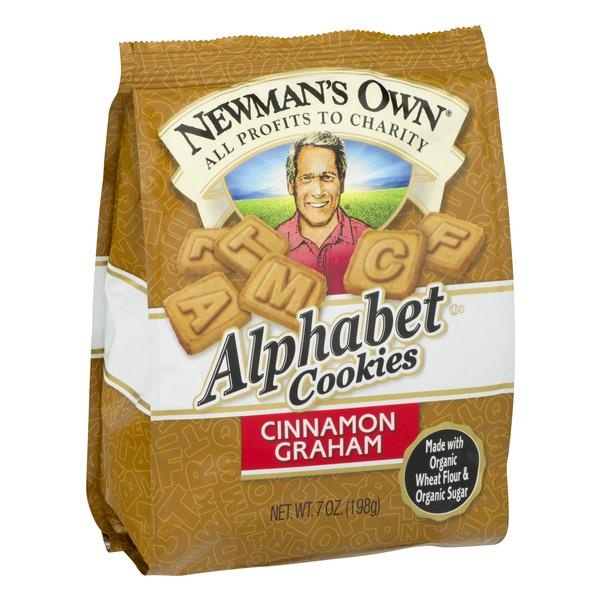 slide 1 of 6, Newman's Own Organics Cinnamon Graham Alphabet Cookies, 7 oz