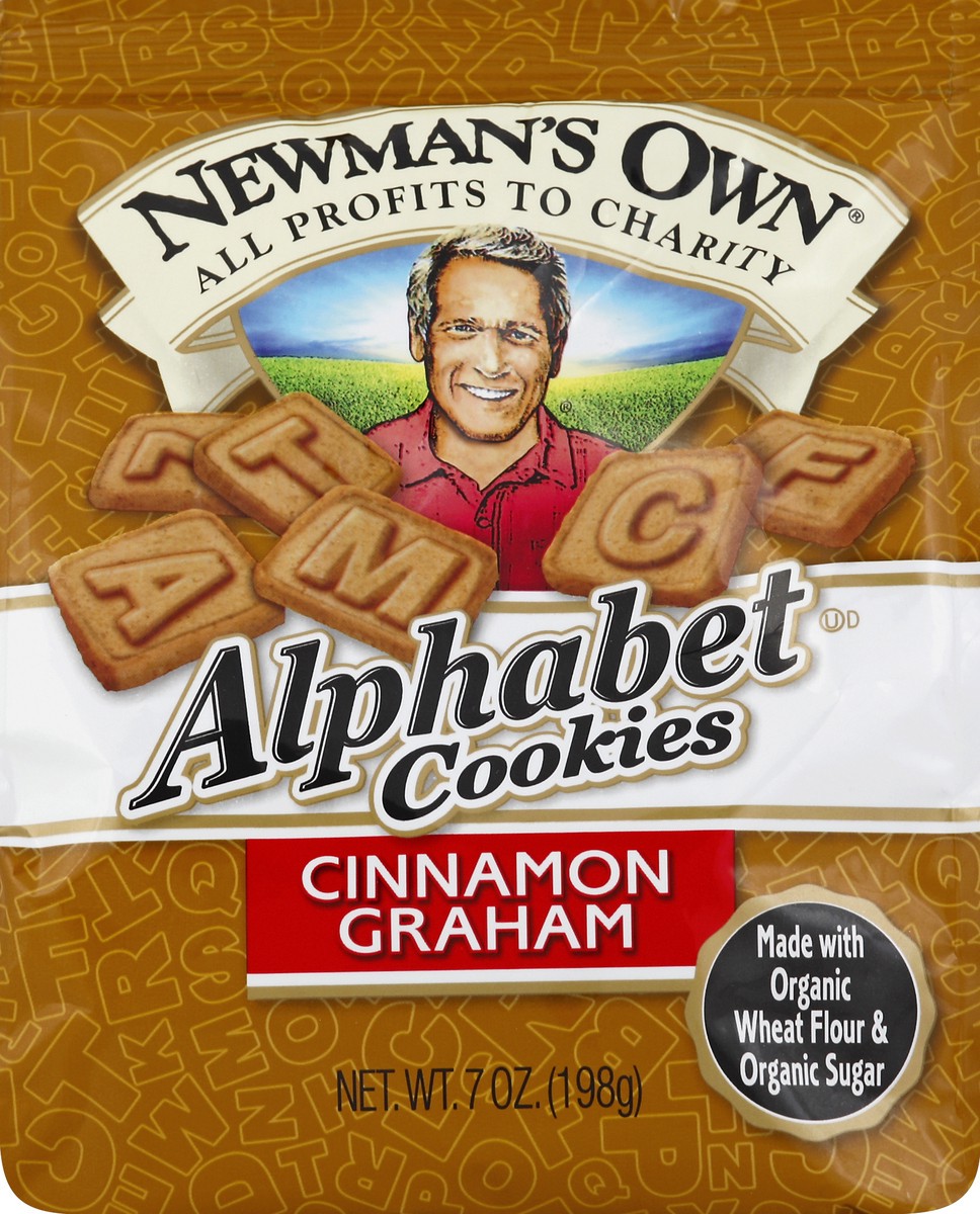 slide 5 of 6, Newman's Own Organics Cinnamon Graham Alphabet Cookies, 7 oz