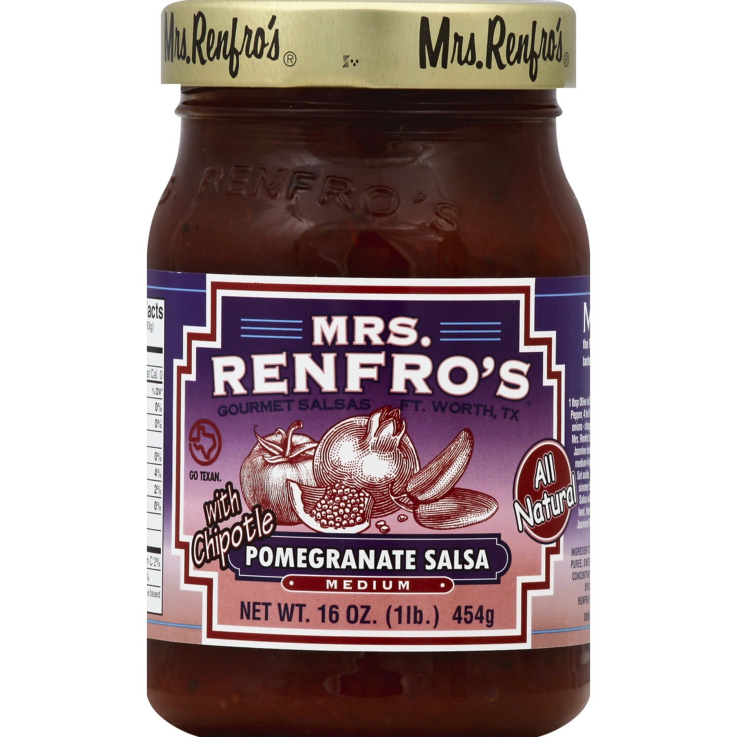 slide 1 of 1, Mrs. Renfro's Medium Pomegranate Salsa, 16 oz