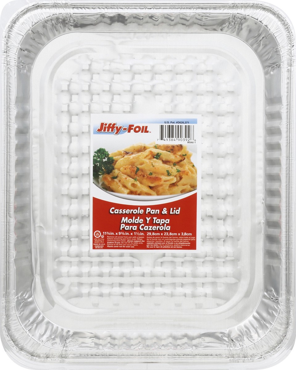 slide 1 of 9, Jiffy-Foil Casserole Pan & Lid 1 ea, 1 ct