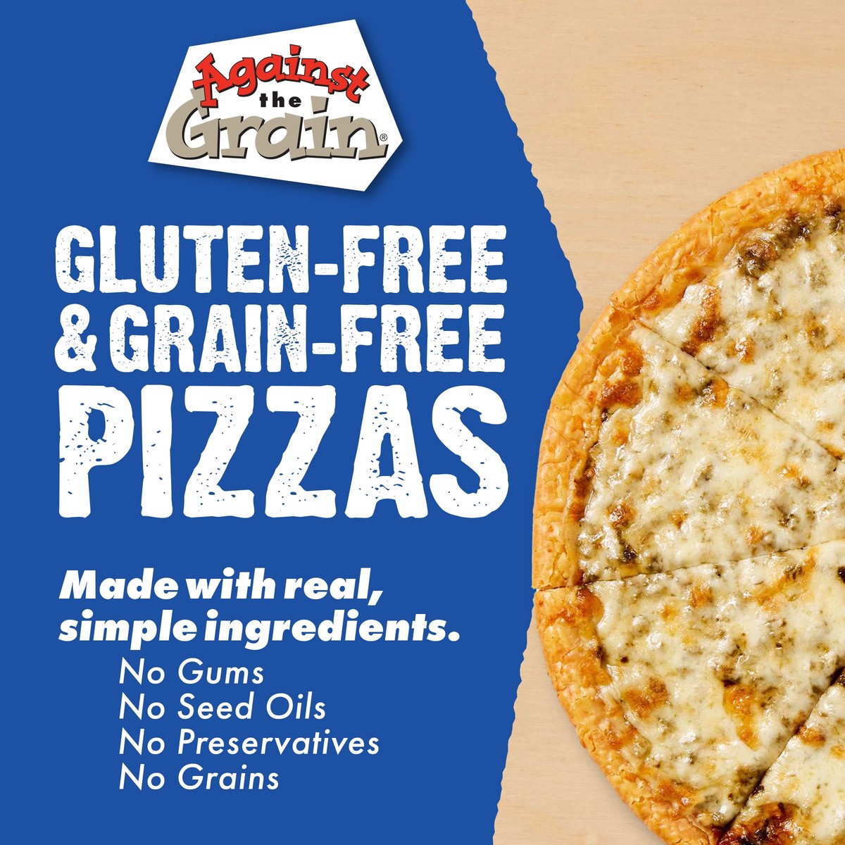 slide 5 of 10, Against the Grain Pizza, Thin Crust, Pesto, 10.4 oz