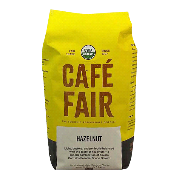 slide 1 of 1, Café Fair Hazelnut Ground Coffee, 12 oz