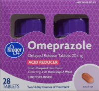 slide 1 of 1, Kroger Omeprazole 20Mg Delayed Release Tablets, 28 ct