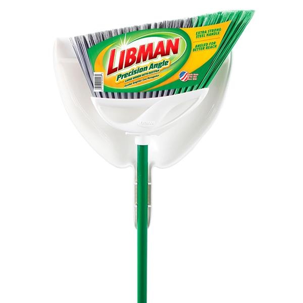 slide 1 of 1, Libman Large Precision Angle Broom With Dustpan, 1 ct