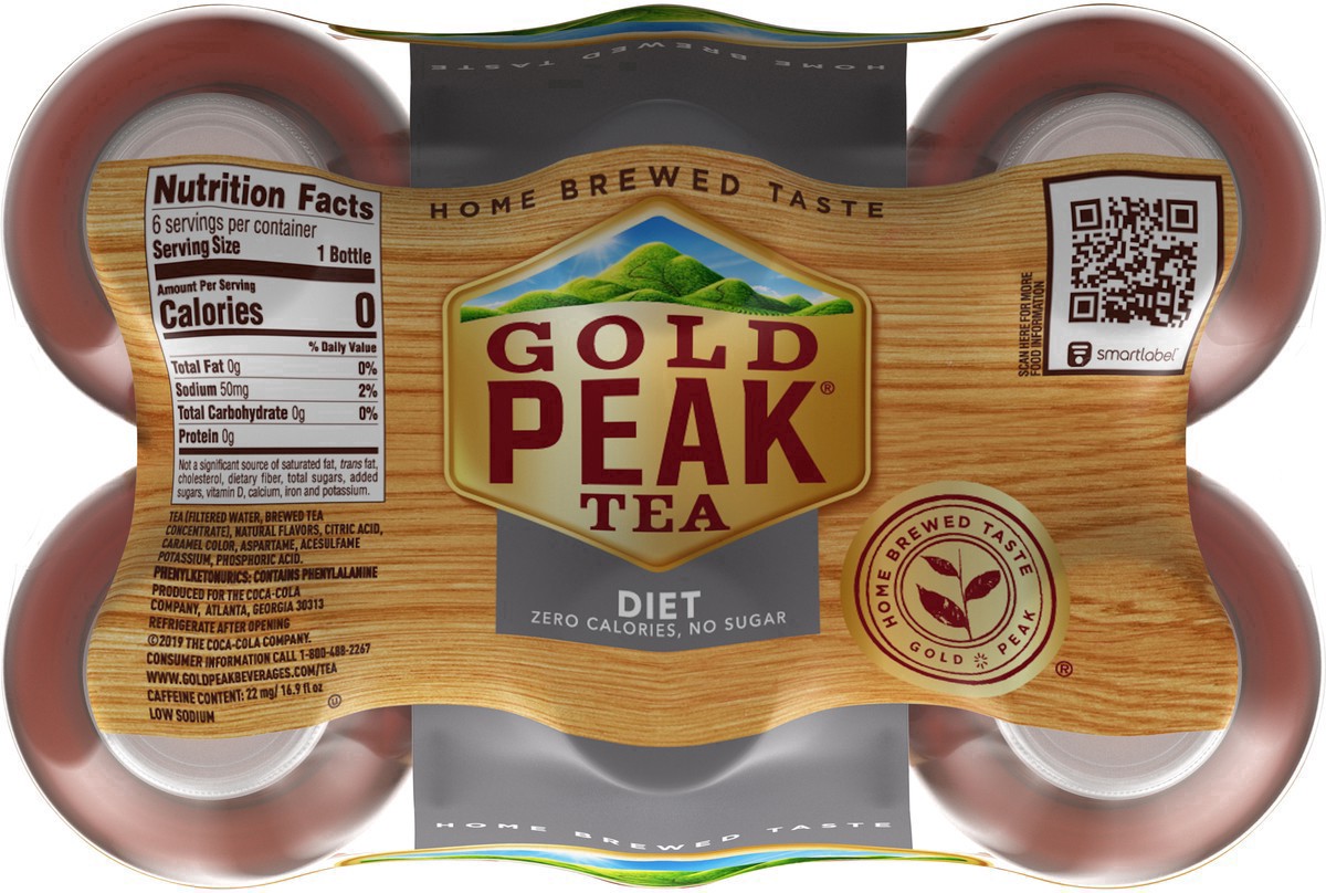 slide 7 of 8, Gold Peak Diet Tea - 6 ct, 6 ct; 16.9 oz