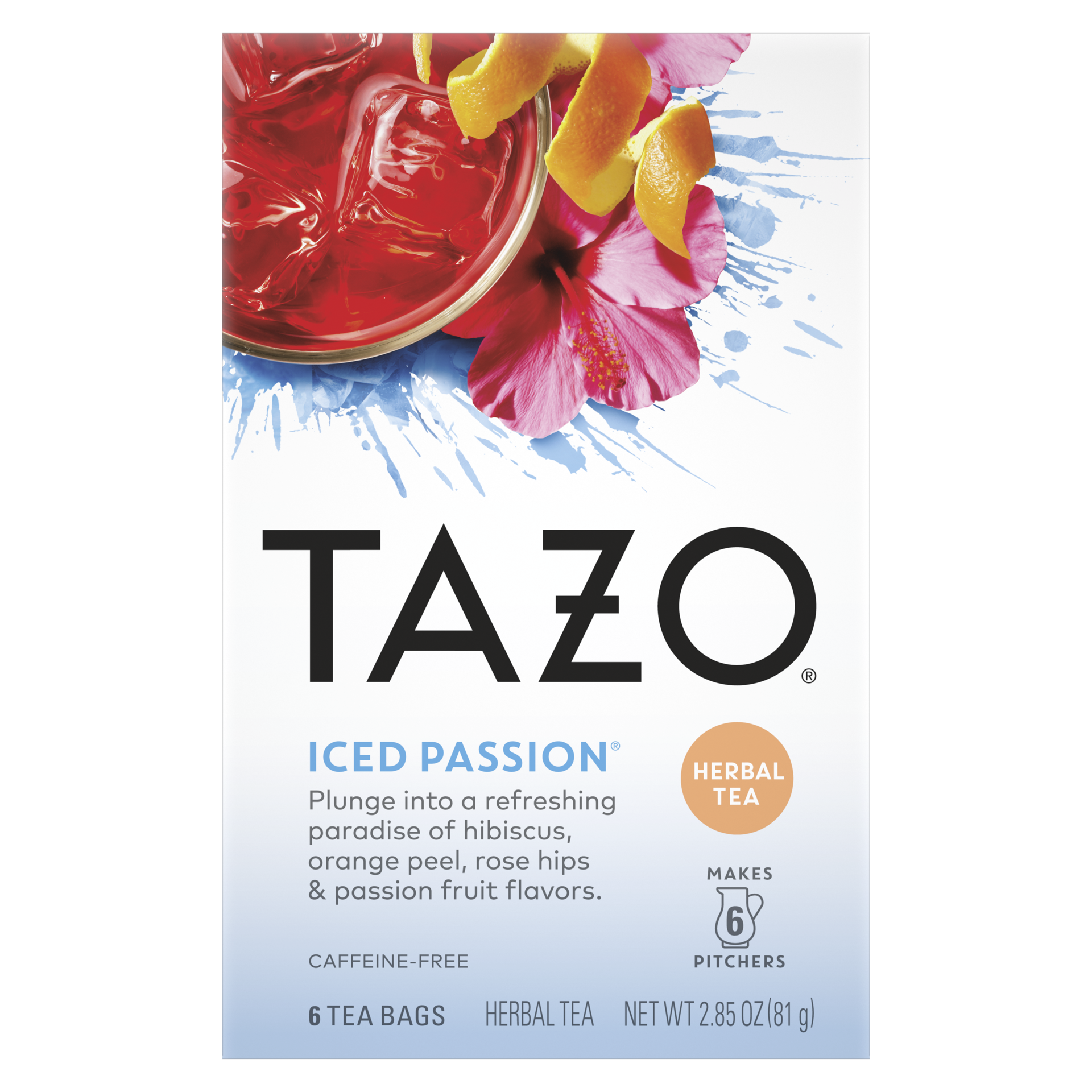slide 3 of 4, TAZO Tea Bags Iced Passion, 6 Tea Bags, 6 ct