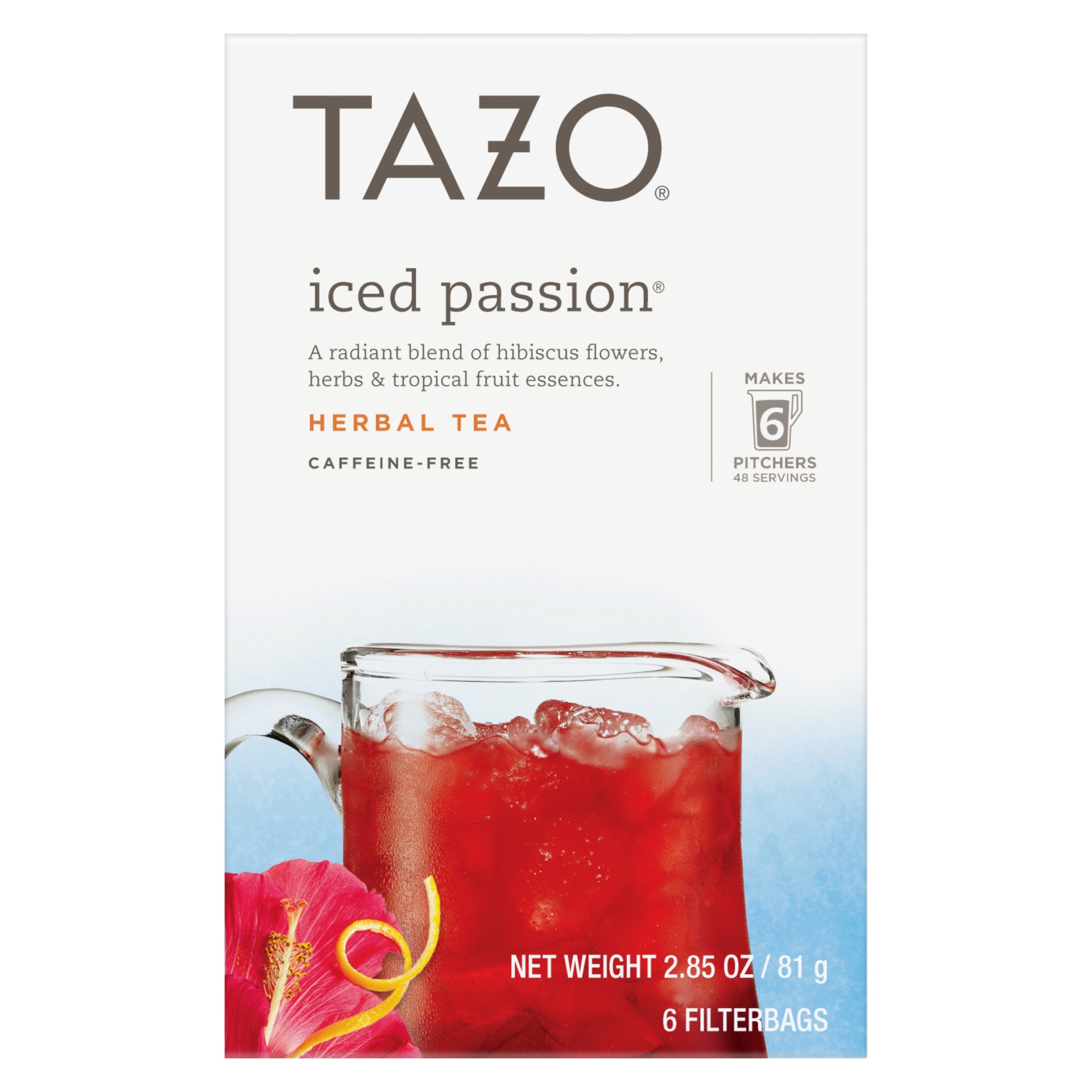 slide 1 of 4, Tazo Iced Passion Herbal Tea, 6 ct; 2.85 oz