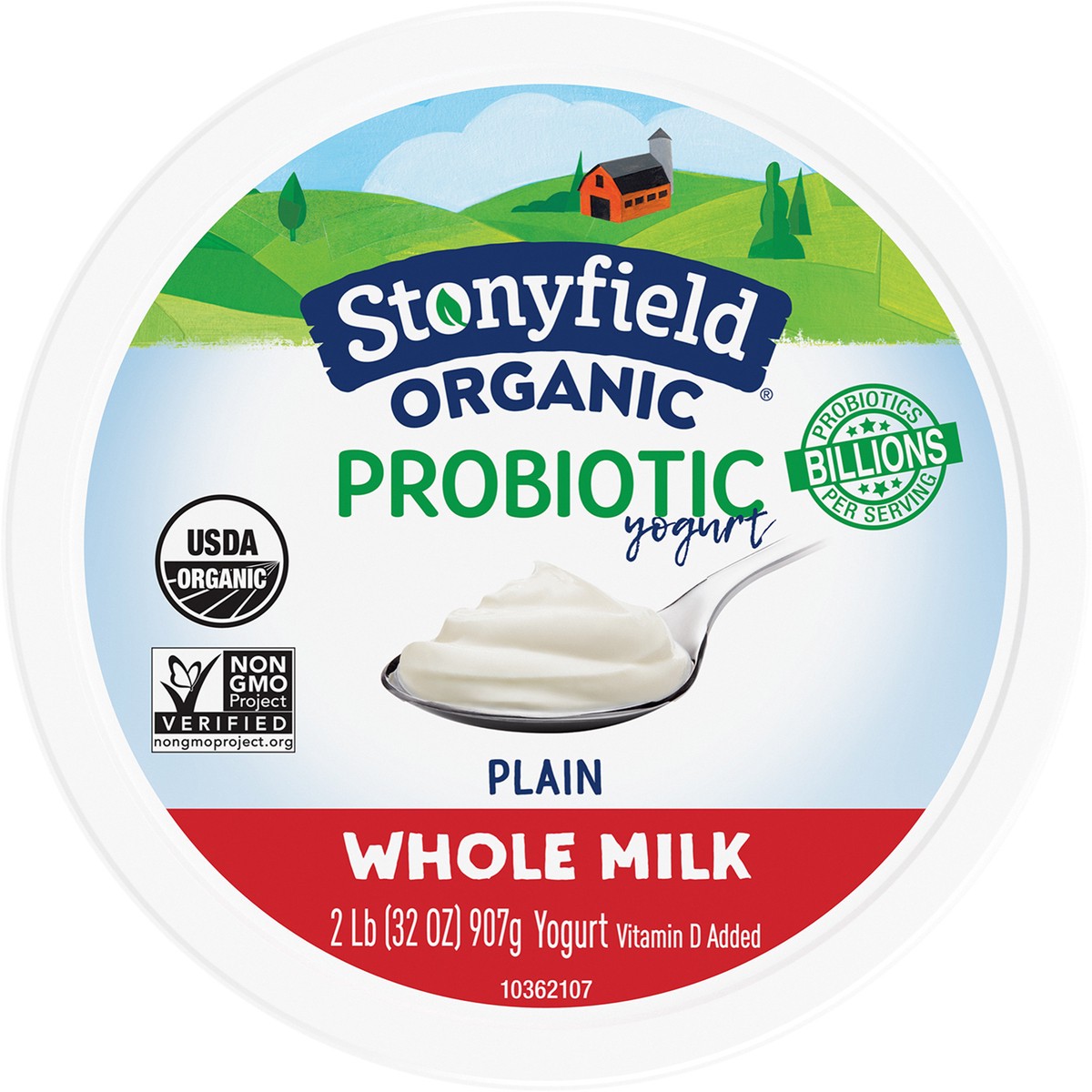 slide 8 of 12, Stonyfield Organic Whole Milk Probiotic Yogurt, Plain, 32 oz., 2 lb