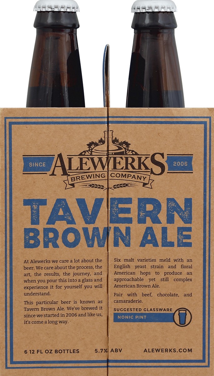 slide 3 of 4, Alewerks Brewing Company Brown Ale Tavern Beer 6 - 12 oz Bottles, 1 ct