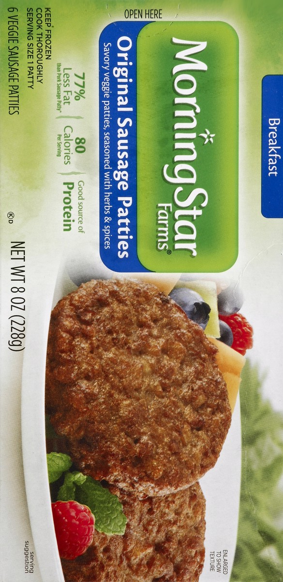 slide 7 of 7, MorningStar Farms Veggie Sausage Patties 6 ea, 8 oz