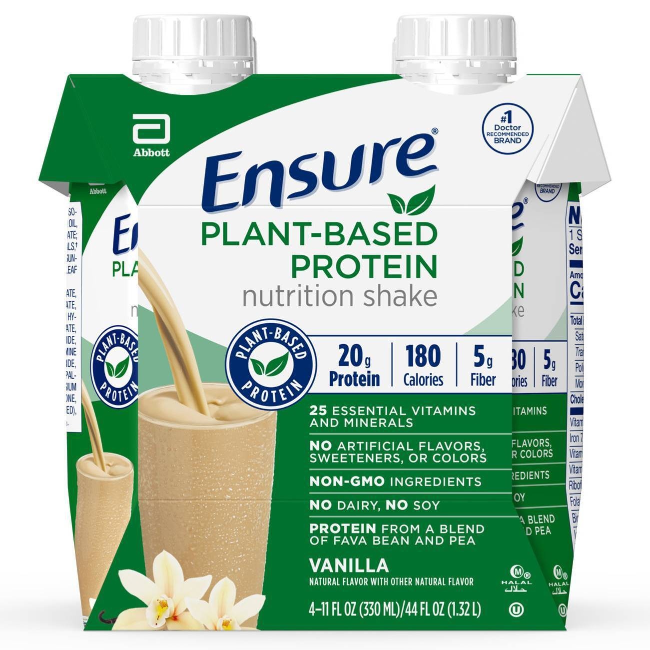 slide 1 of 5, Ensure Plant Protein Vanilla Nutritional Shake, 4 ct; 11 oz