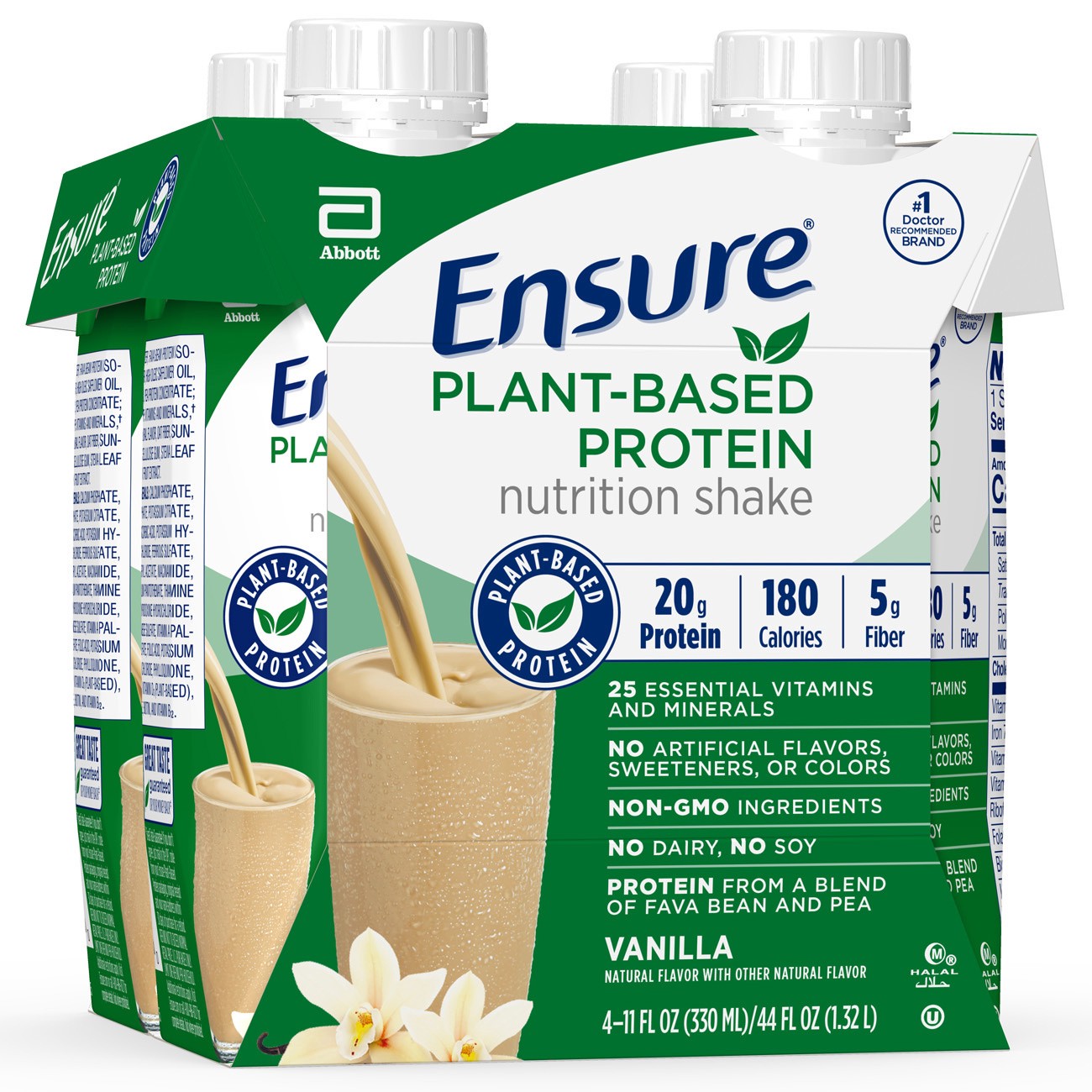 slide 2 of 10, Ensure Plant Protein Vanilla Nutritional Shake, 4 ct; 11 oz