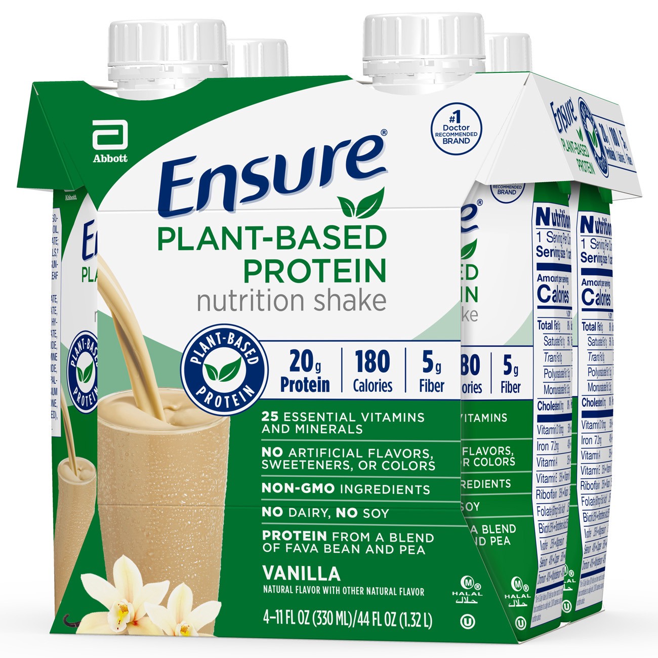 slide 7 of 10, Ensure Plant Protein Vanilla Nutritional Shake, 4 ct; 11 oz