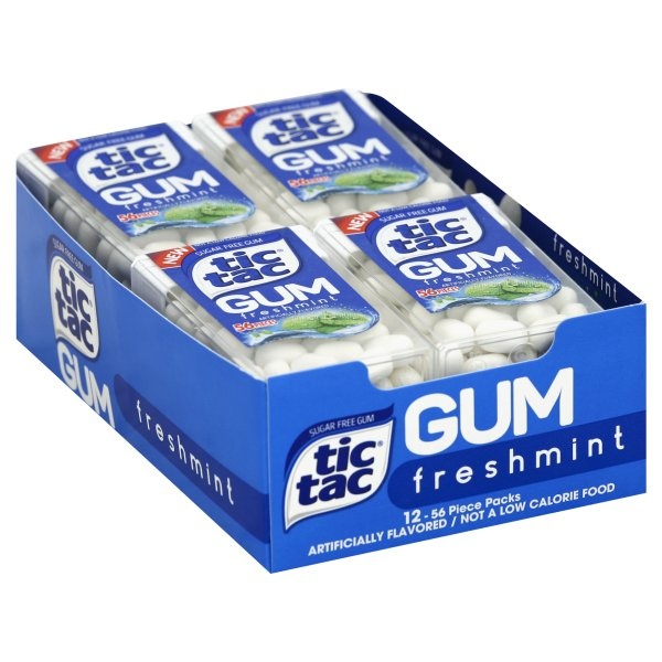 slide 1 of 1, Tic Tac Gum Freshmint, 12 ct