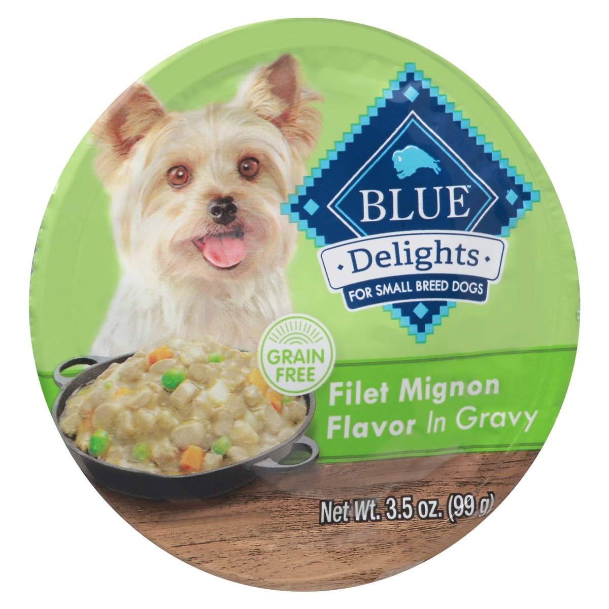 slide 1 of 1, Blue Buffalo Delights Filet Mignon in Gravy for Small Breed Dogs, 3.5 oz