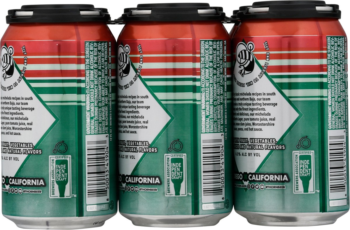 slide 5 of 12, Thorn Michelada 6 - 12 fl oz Cans, 6 ct