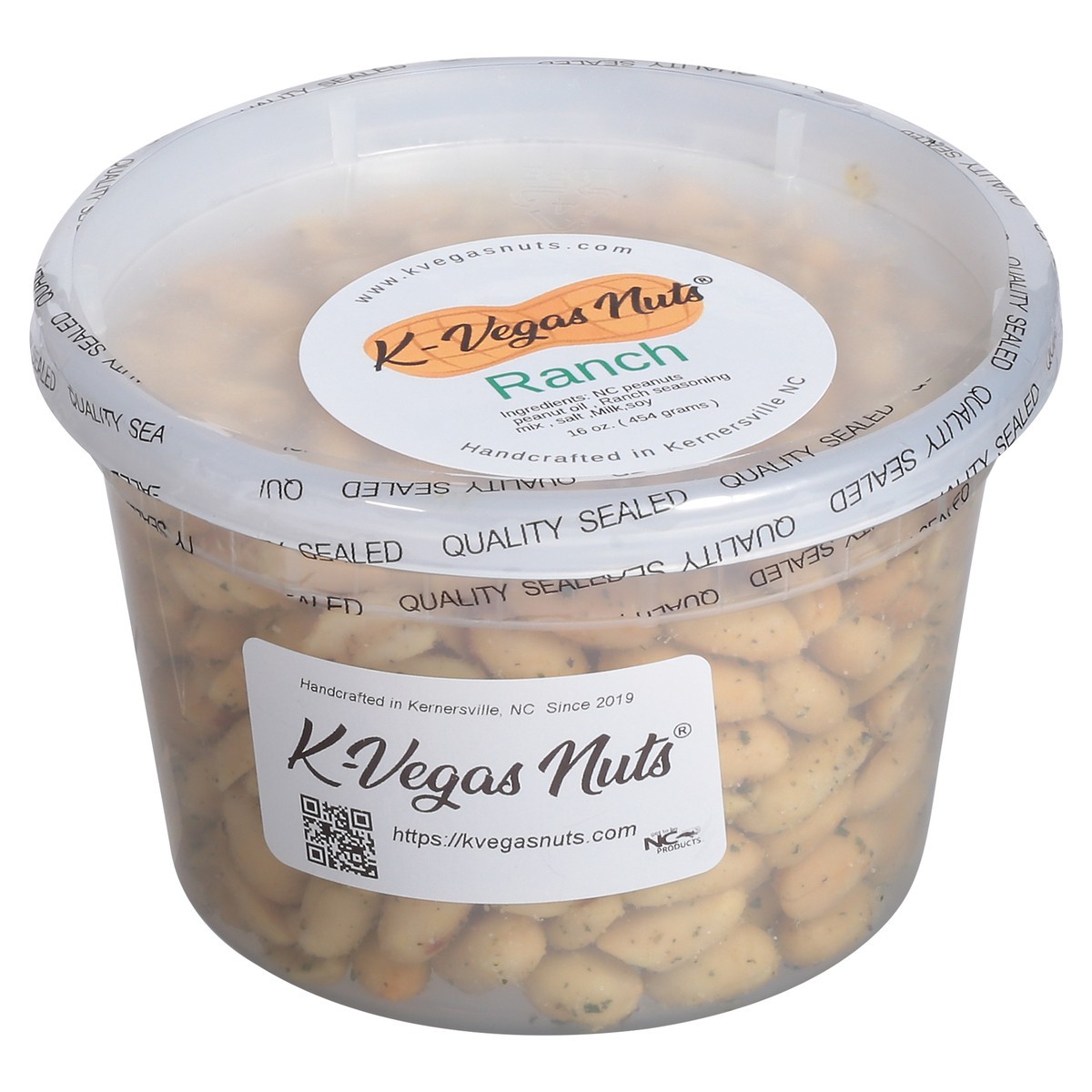 slide 8 of 9, K-Vegas Nuts Ranch Peanuts 16 oz, 16 oz