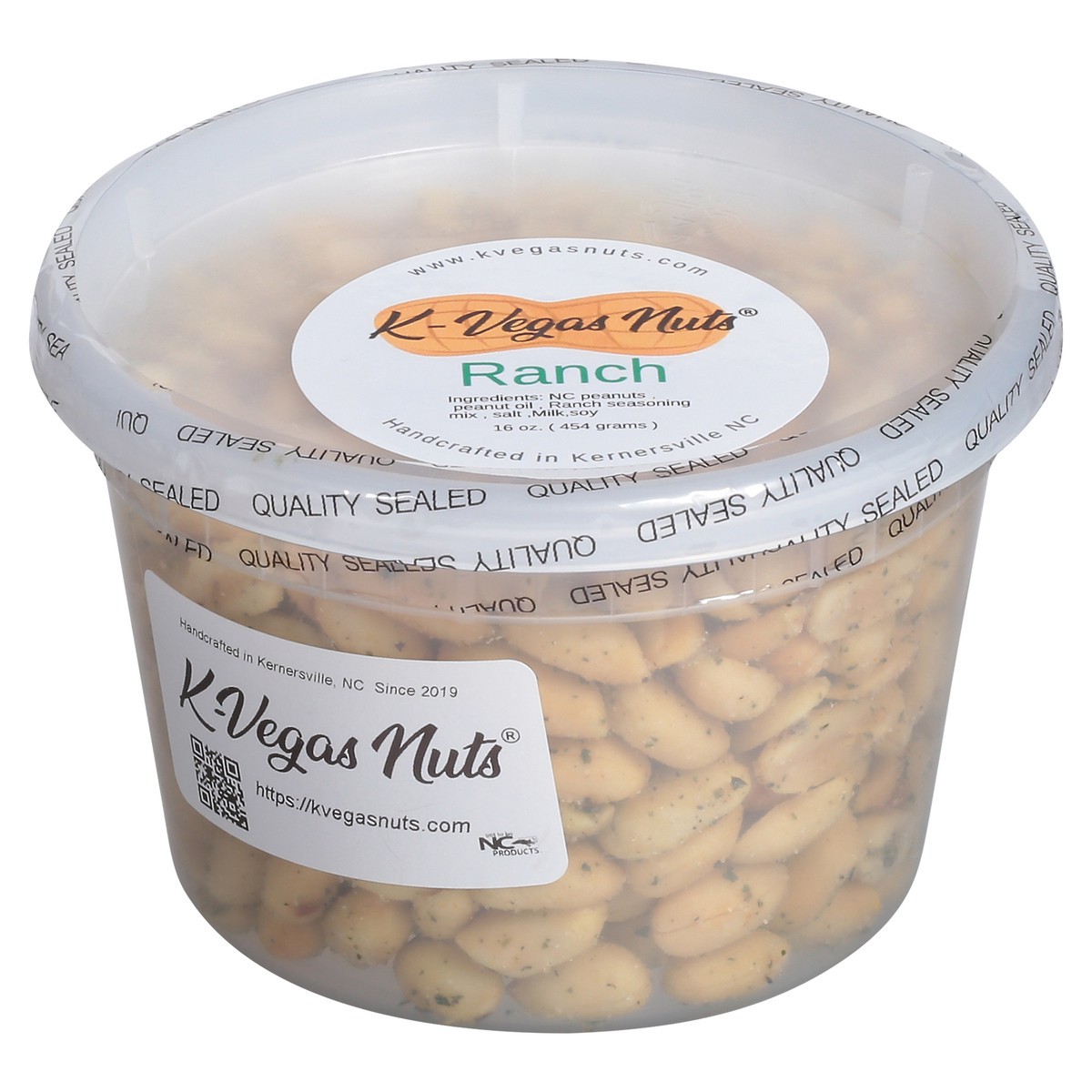 slide 6 of 9, K-Vegas Nuts Ranch Peanuts 16 oz, 16 oz