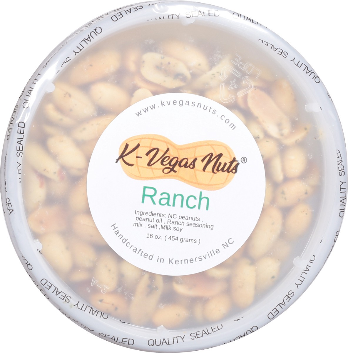 slide 3 of 9, K-Vegas Nuts Ranch Peanuts 16 oz, 16 oz