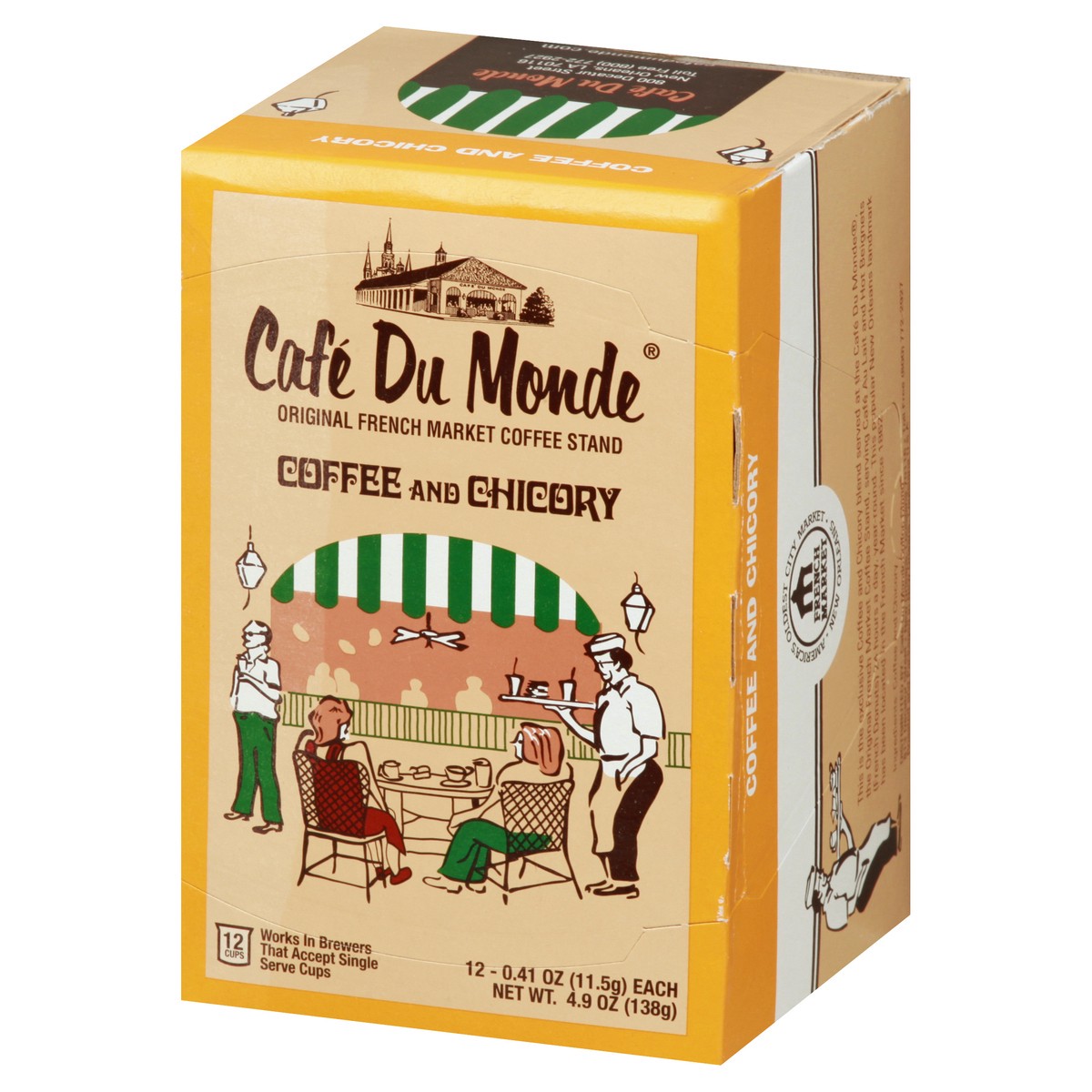 slide 3 of 9, Café Du Monde Single Serve Cups Coffee and Chicory 12 ea, 12 ct