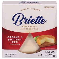 Briette Lactose Free Soft-Ripened Creamy & Buttery Red Cheese 4.4 oz