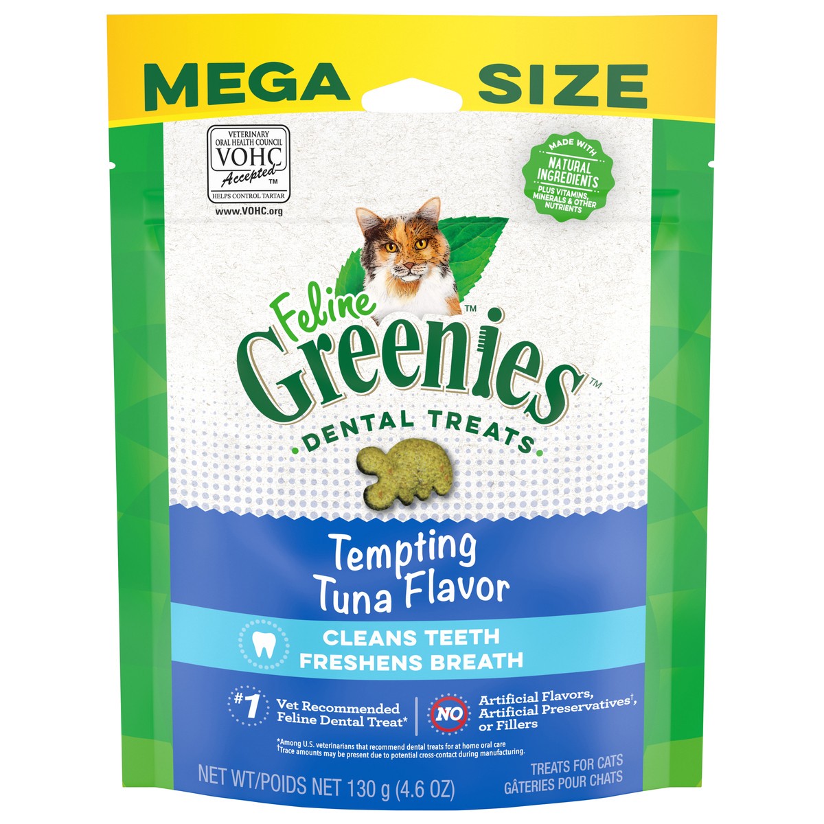 slide 1 of 3, Greenies Tempting Tuna Flavor Dental Cat Treats - 4.6oz, 4.6 oz