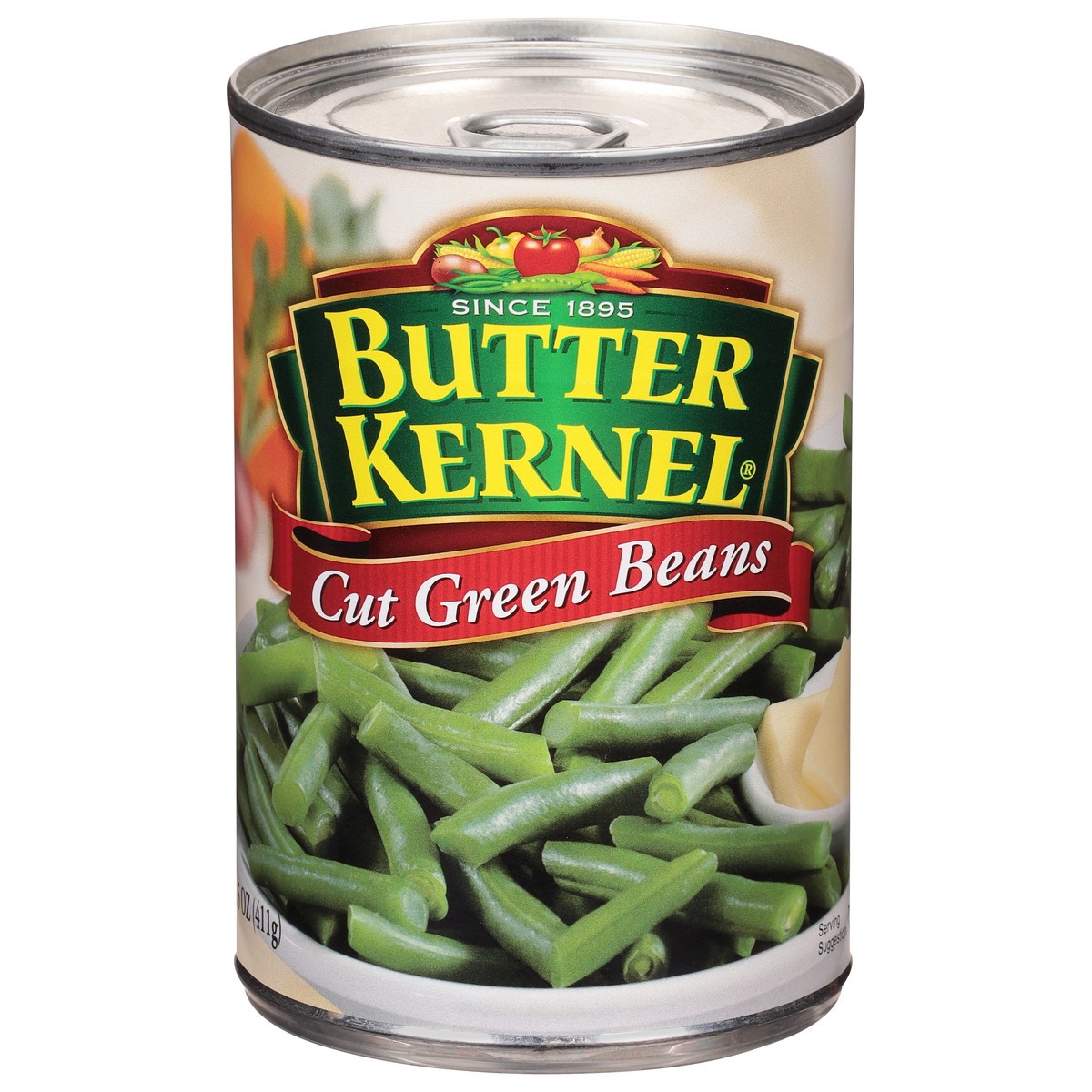 slide 1 of 9, Butter Kernel Cut Green Beans, 14.5 oz