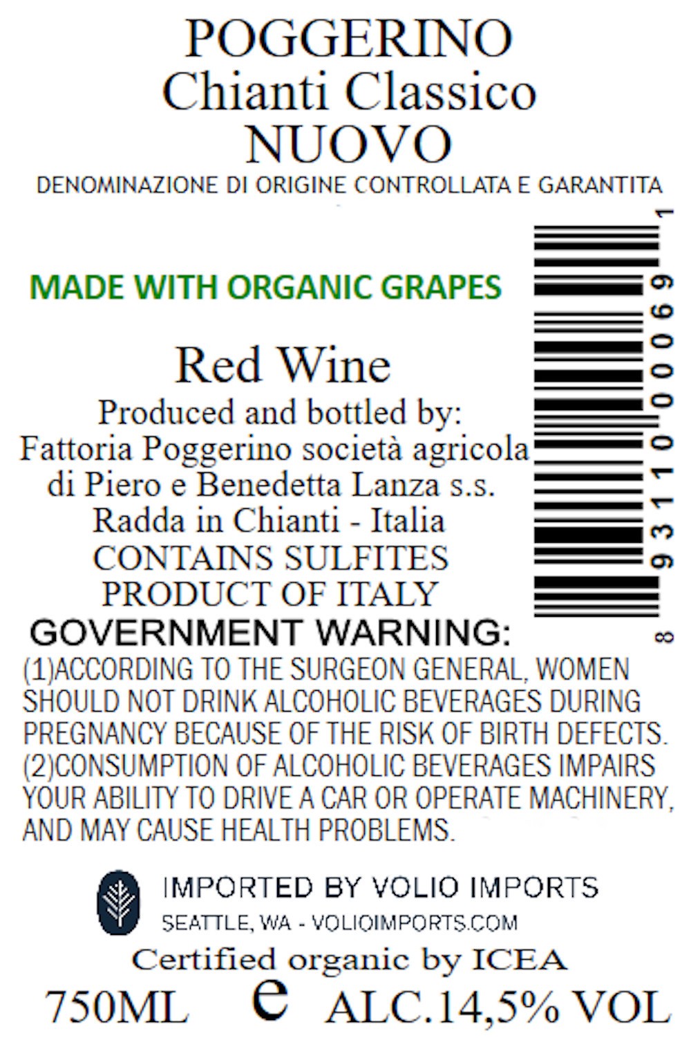 slide 5 of 10, Fattoria Poggerino Chianti Classico Nuovo 2020 - 750ml, 750 ml