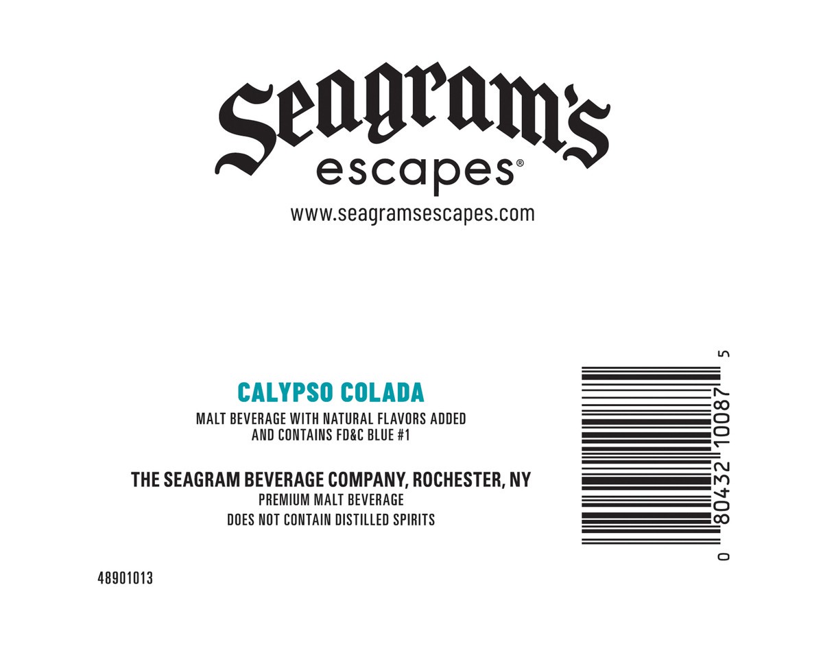 slide 6 of 9, Seagram's Calypso Colada, 4 fl oz