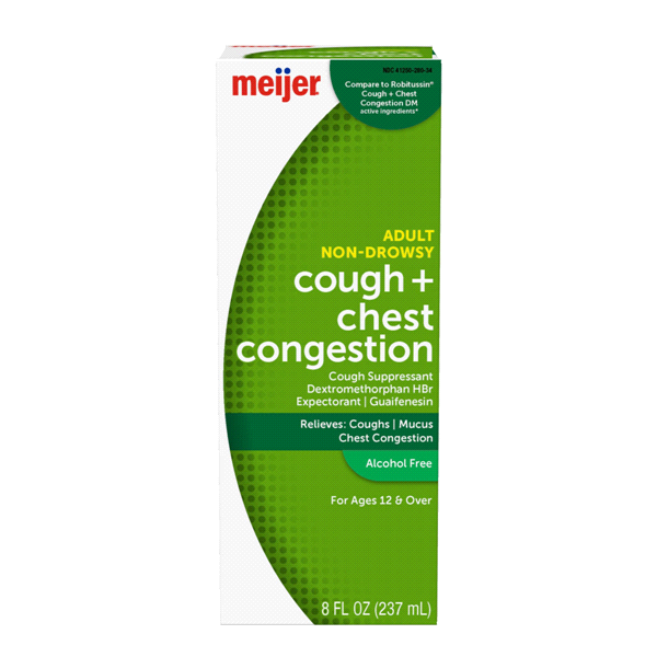 Meijer Tussin Syrup DM, Cough Suppressant and Expectorant 8 oz | Shipt