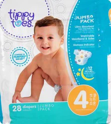 Tippy Toes Size 4 Ultra Jumbo Diapers