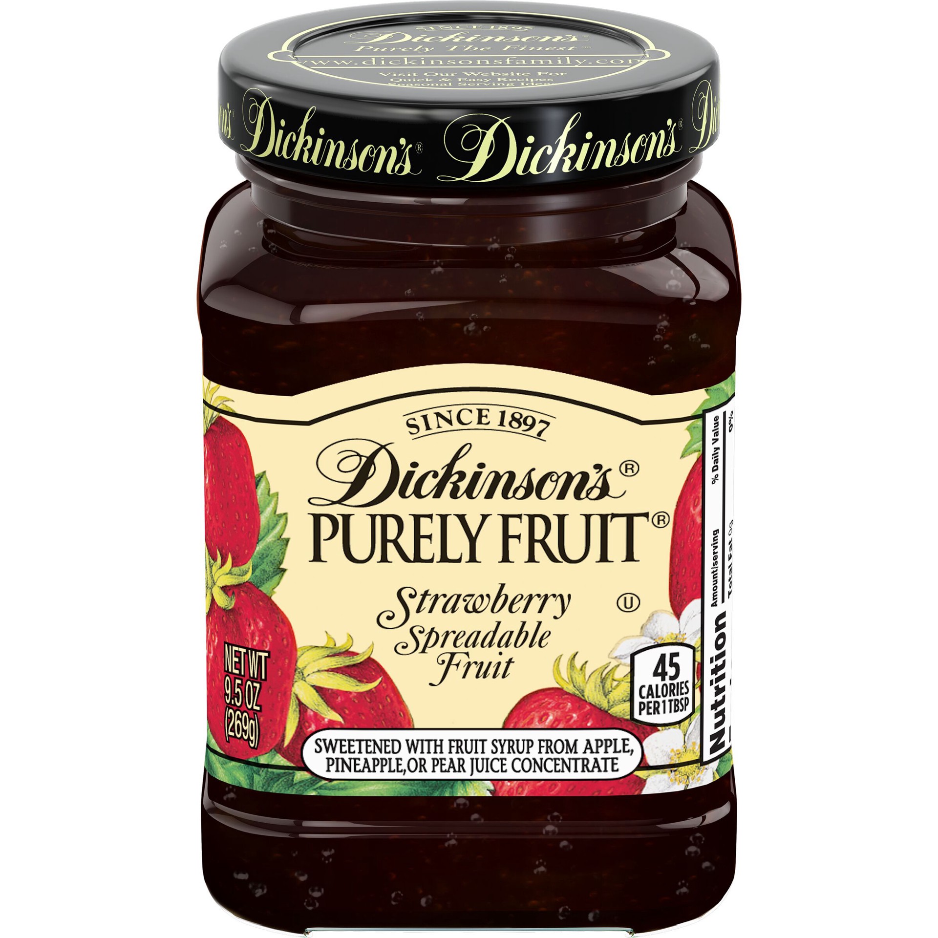 slide 1 of 2, Dickinson's Purely Fruit Strawberry, 9.5 oz