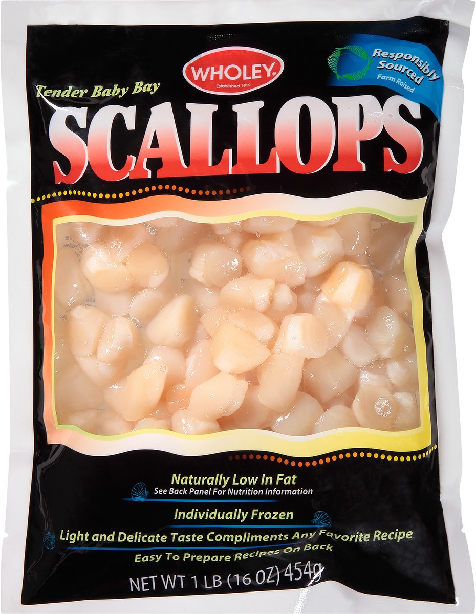 slide 3 of 12, Wholey Tender Baby Bay Scallops 16 oz, 16 oz