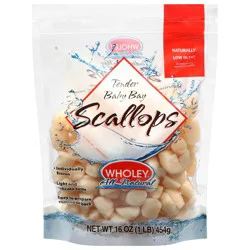 Wholey Tender Baby Bay Scallops 16 oz