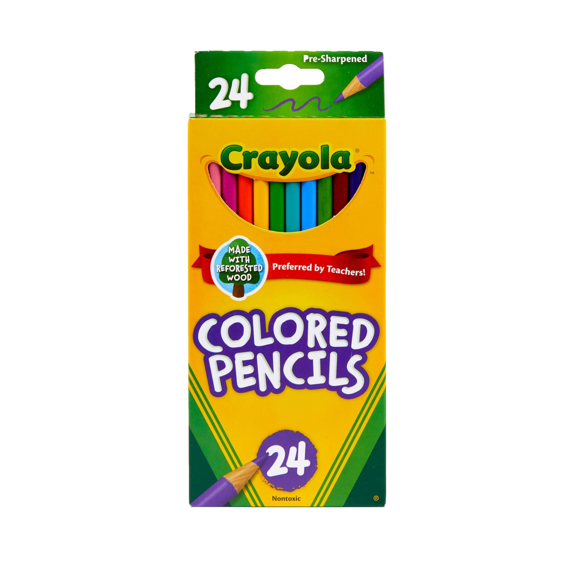 slide 1 of 1, Crayola 24ct Pre-Sharpened Colored Pencils, 