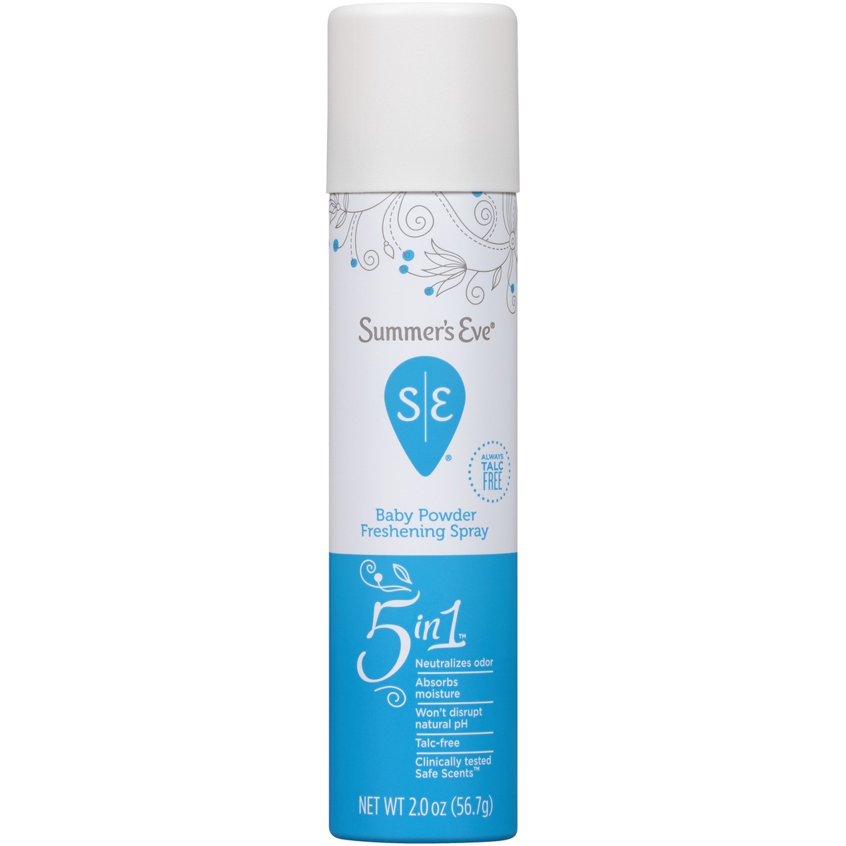 slide 8 of 8, Summer's Eve Baby Powder Daily Gentle Feminine Spray, 2 oz, 2 oz