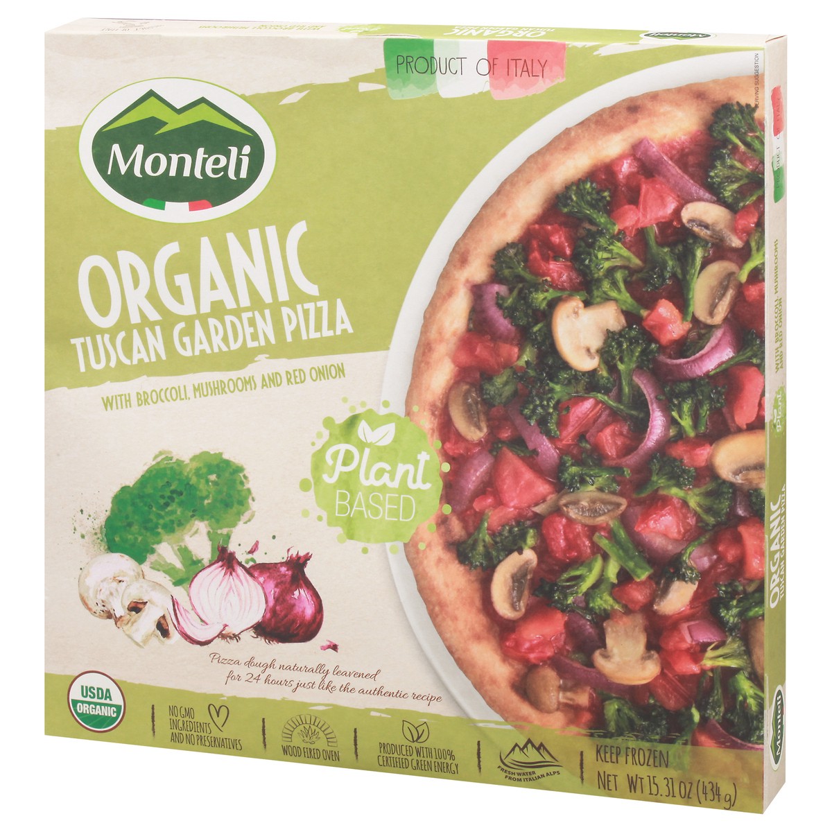 slide 2 of 10, Monteli Organic Tuscan Garden Pizza 15.31 oz, 15.31 oz