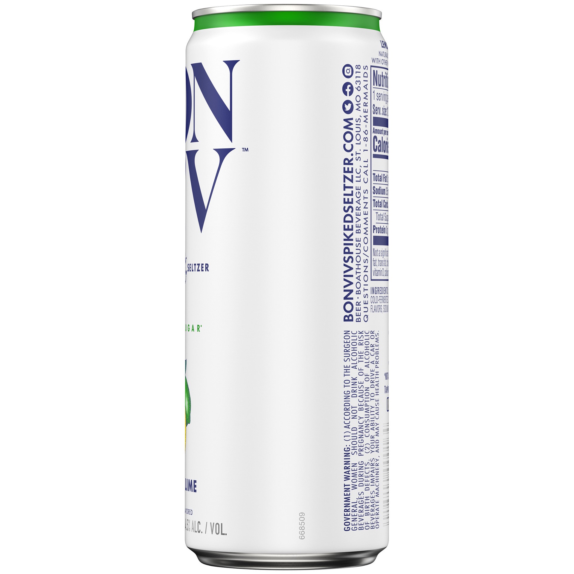 slide 1 of 2, Bon Viv Bon V!V™ Spiked Seltzer Lemon Lime, 12 fl. oz. Can, 12 fl oz