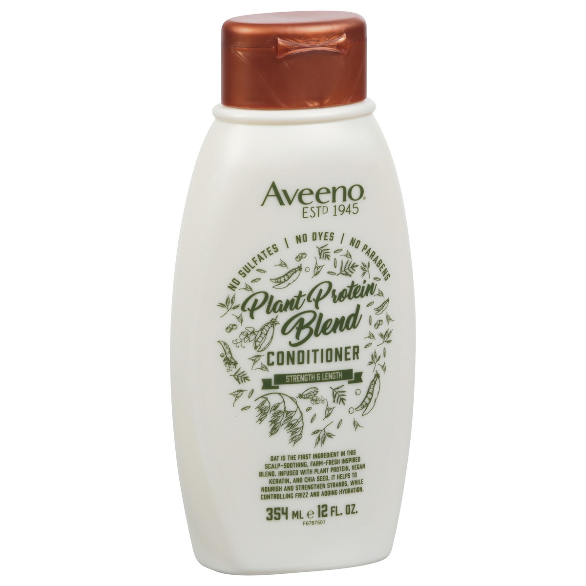 slide 9 of 9, Aveeno Plant Protein Blend Conditioner for Strong Healthy-Looking Hair, 12 oz
