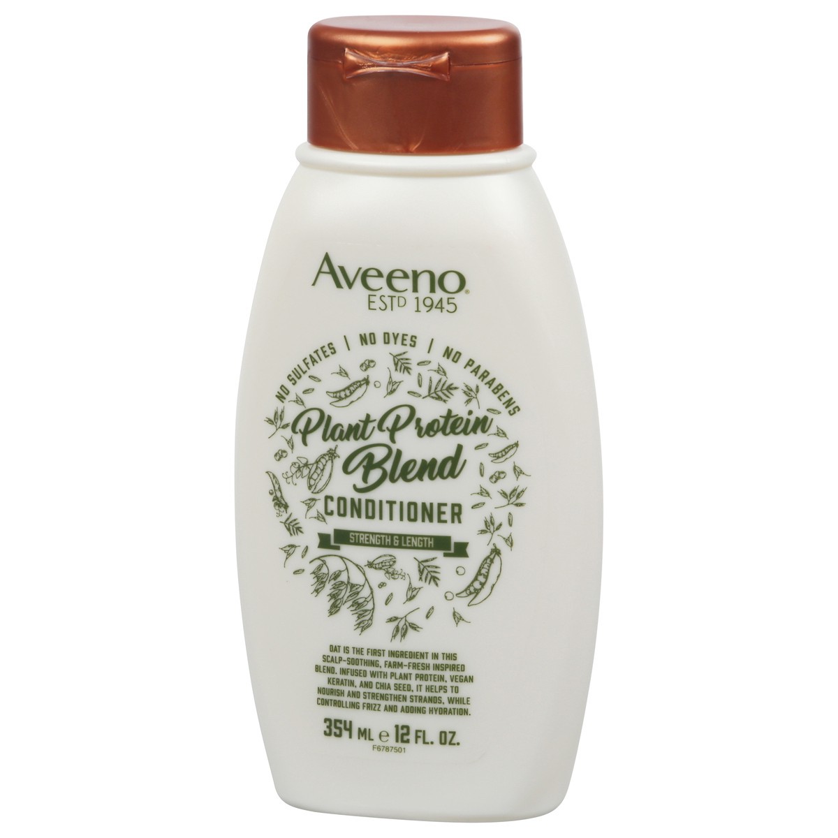 slide 2 of 9, Aveeno Plant Protein Blend Conditioner for Strong Healthy-Looking Hair, 12 oz