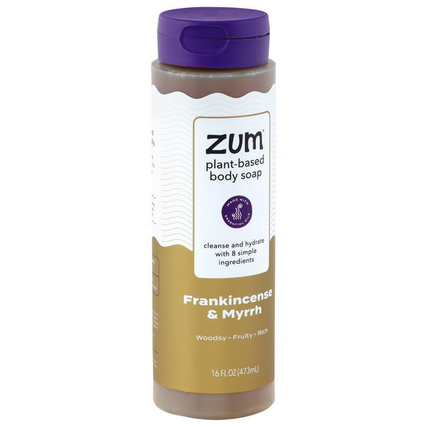 slide 1 of 1, Zum Body Wash Frankincense & Myrrh, 16 fl oz