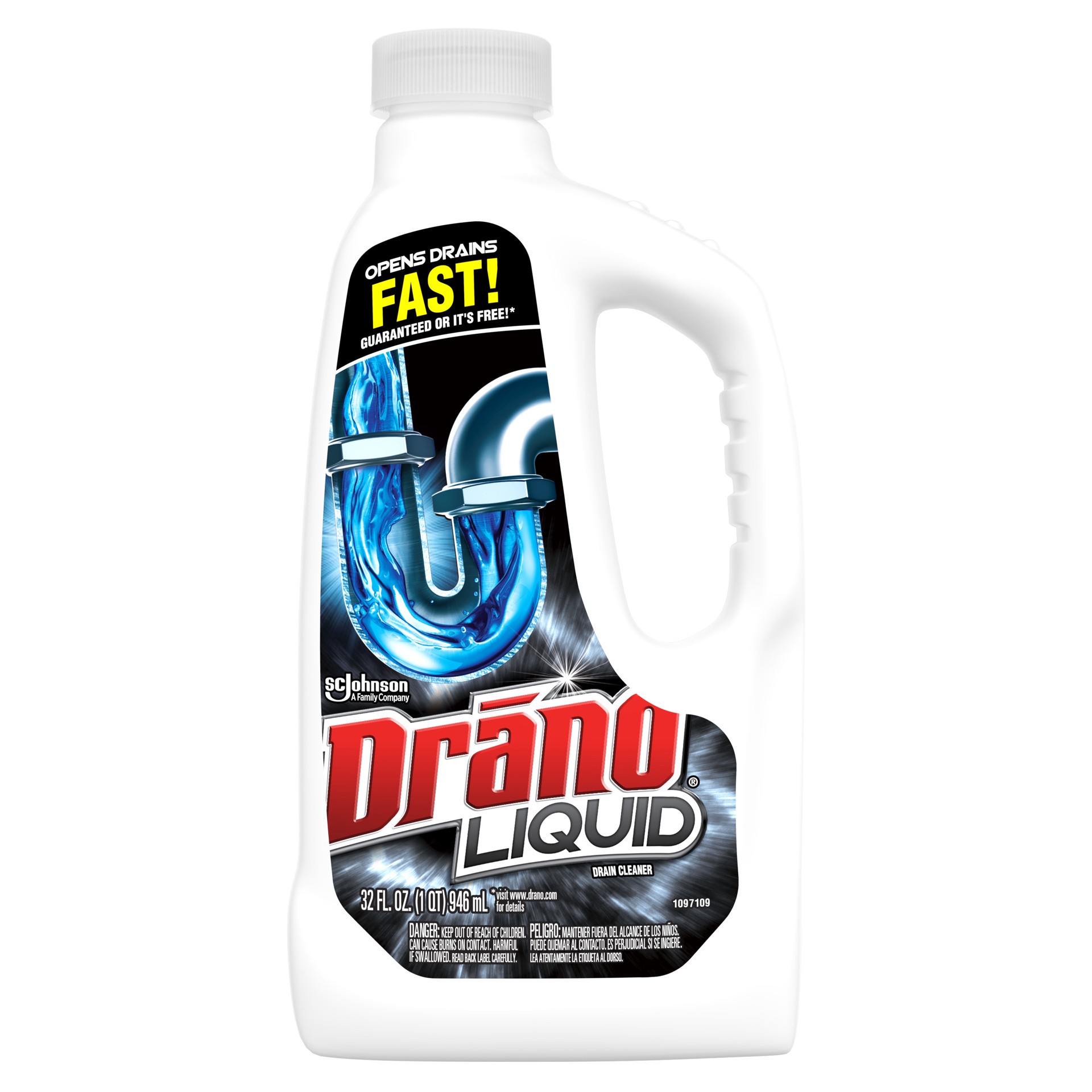 slide 1 of 1, Drano Liquid Drain Cleaner & Opener, 32 oz, 32 fl oz