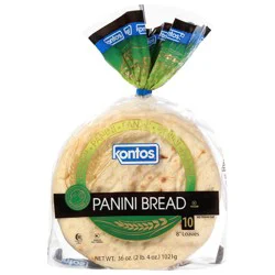 Kontos 8 Inch Panini Bread 10 Each