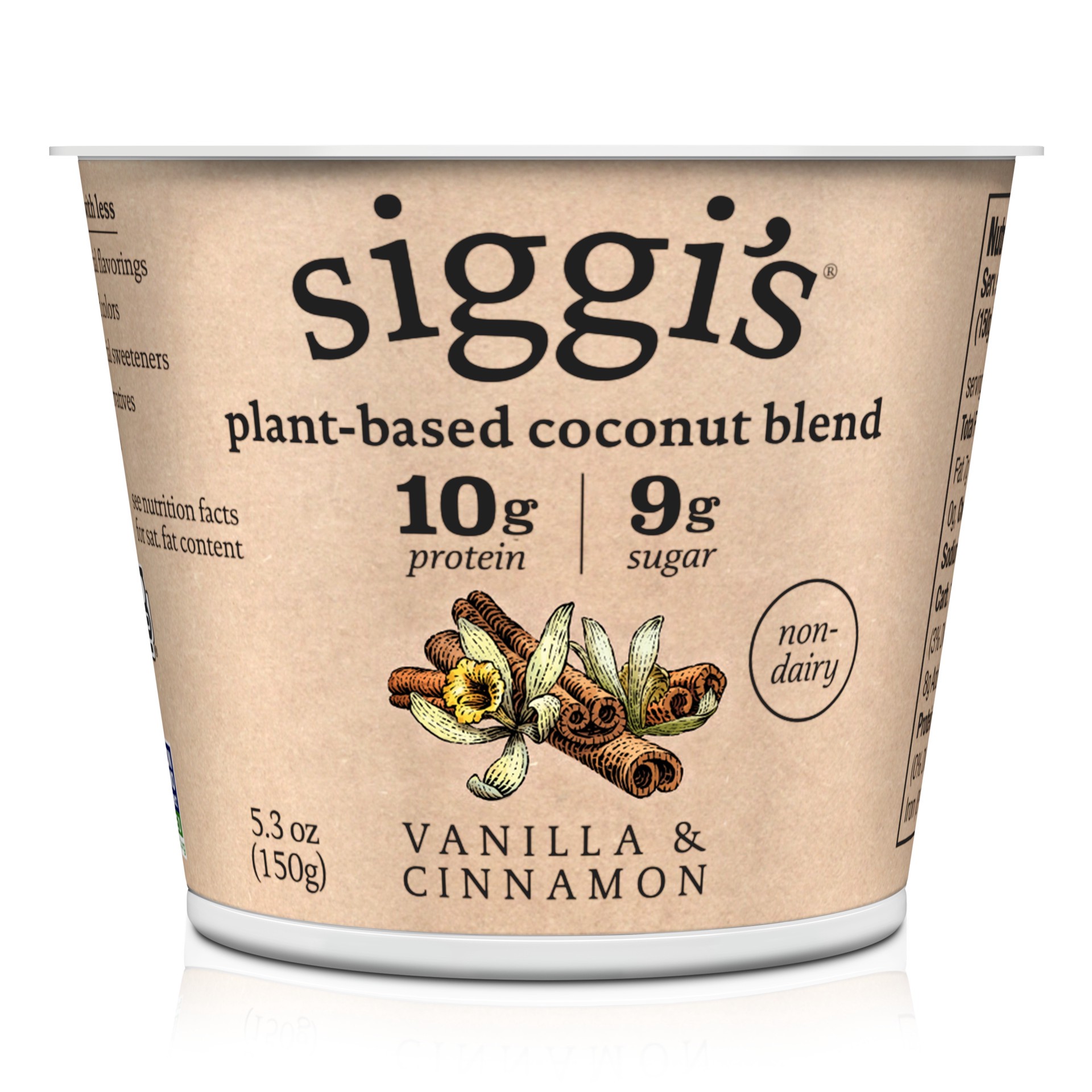 slide 1 of 3, Siggi's Vanilla Cinnamon Plant Based Coconut Blend - 5.3oz , 5.3 oz